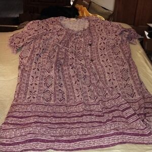 Terra Sky Violet Boho top